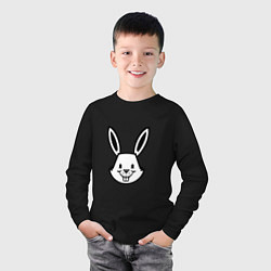 Лонгслив хлопковый детский Bunny Funny, цвет: черный — фото 2