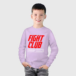 Лонгслив хлопковый детский Fight club boxing, цвет: лаванда — фото 2