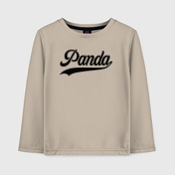 Лонгслив хлопковый детский Панда лого, цвет: миндальный