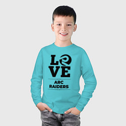 Лонгслив хлопковый детский ARC Raiders love classic, цвет: бирюзовый — фото 2