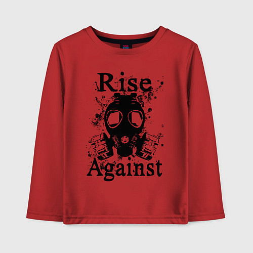 Детский лонгслив Rise Against rock / Красный – фото 1