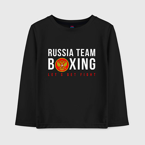 Детский лонгслив Boxing national team of russia / Черный – фото 1
