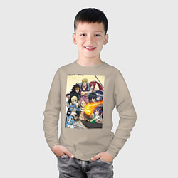 Лонгслив хлопковый детский Fairy Tail heroes, цвет: миндальный — фото 2