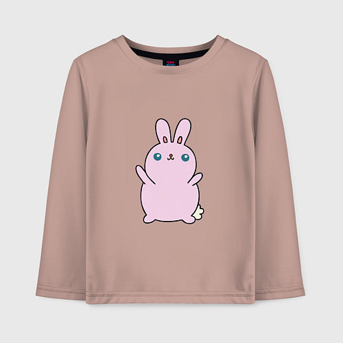 Детский лонгслив Pink - Bunny / Пыльно-розовый – фото 1