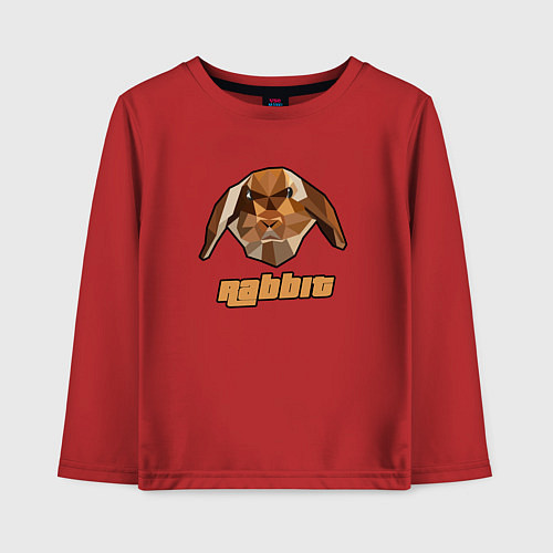 Детский лонгслив Rabbit / Красный – фото 1