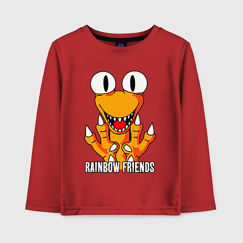 Детский лонгслив Радужные друзья - Оранжевый / Красный – фото 1