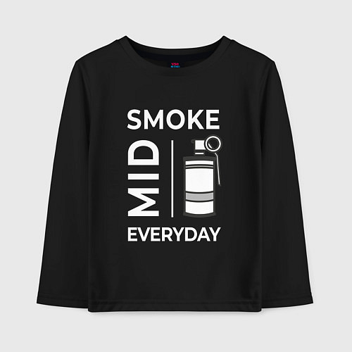 Детский лонгслив Smoke Mid Everyday / Черный – фото 1