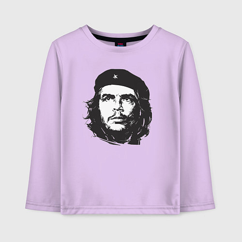Детский лонгслив Че Гевара - рисунок / Лаванда – фото 1