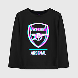 Детский лонгслив Arsenal FC в стиле glitch