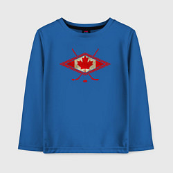 Детский лонгслив Флаг Канады хоккей