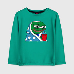 Детский лонгслив Frog Pepe мем