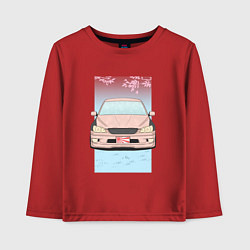 Лонгслив хлопковый детский Toyota Altezza stance, цвет: красный
