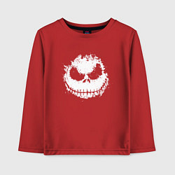 Лонгслив хлопковый детский Jack Skellington face, цвет: красный