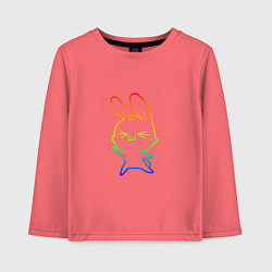 Лонгслив хлопковый детский Color Rabbit, цвет: коралловый