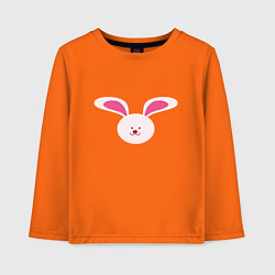 Лонгслив хлопковый детский Голова кролика, цвет: оранжевый