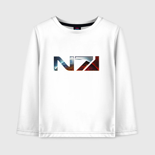 Детский лонгслив Mass Effect N7 -Shooter / Белый – фото 1
