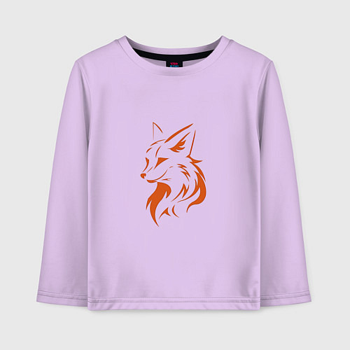 Детский лонгслив Голова лисы / Лаванда – фото 1