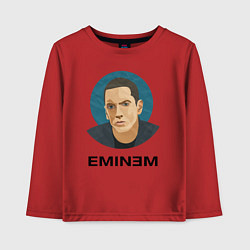 Лонгслив хлопковый детский Eminem поп-арт, цвет: красный