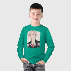 Лонгслив хлопковый детский Тэн Куджо - Семёрка идолов, цвет: зеленый — фото 2