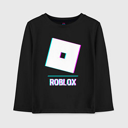 Детский лонгслив Roblox в стиле glitch и баги графики