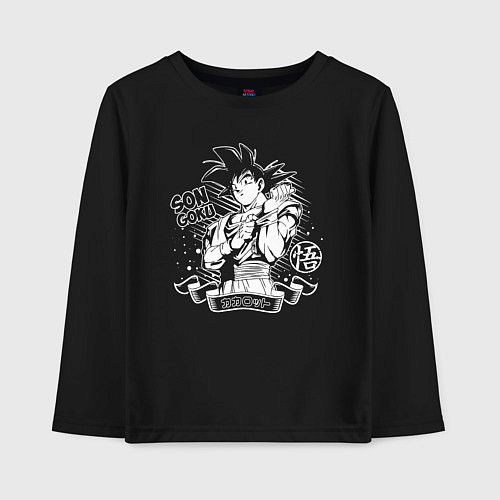 Детский лонгслив Son Goku - character - Dragon Ball / Черный – фото 1