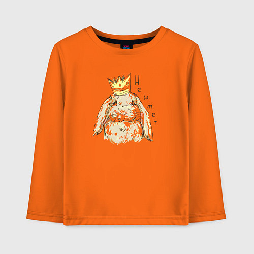 Детский лонгслив Корона не жмёт / Оранжевый – фото 1