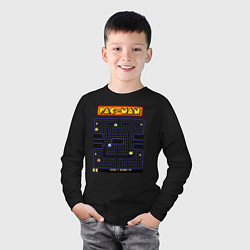 Лонгслив хлопковый детский Pac-Man на ZX-Spectrum, цвет: черный — фото 2