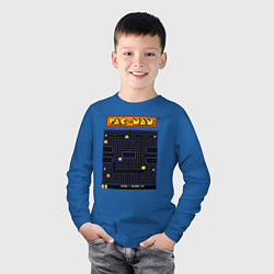 Лонгслив хлопковый детский Pac-Man на ZX-Spectrum, цвет: синий — фото 2