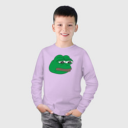 Лонгслив хлопковый детский Лягушонок Пепе-Frog Pepe, цвет: лаванда — фото 2