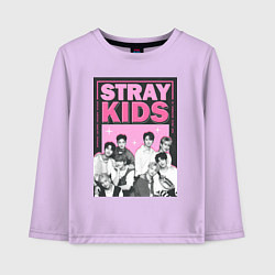Лонгслив хлопковый детский Stray Kids boy band, цвет: лаванда