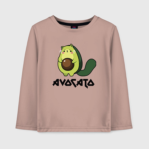 Детский лонгслив Avocado - AvoCATo - Joke / Пыльно-розовый – фото 1