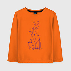Лонгслив хлопковый детский Символ 2023 - Синий Кролик, цвет: оранжевый