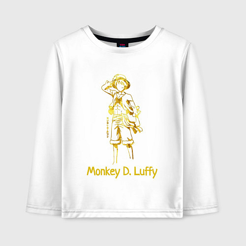 Детский лонгслив Monkey D Luffy Gold / Белый – фото 1