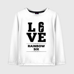 Лонгслив хлопковый детский Rainbow Six love classic, цвет: белый