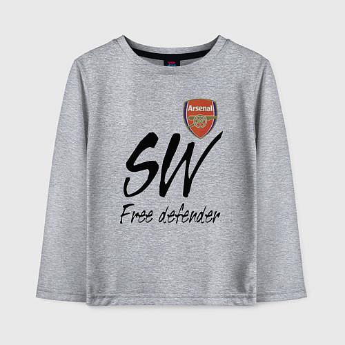 Детский лонгслив Arsenal - sweeper - England - London / Меланж – фото 1