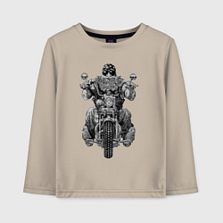 Лонгслив хлопковый детский Ride biker, цвет: миндальный