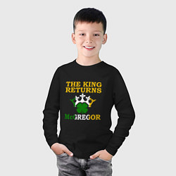 Лонгслив хлопковый детский Конор - король вернулся, цвет: черный — фото 2