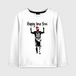 Детский лонгслив Лионель Месси Happy New Year