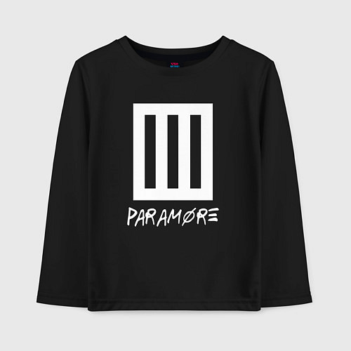 Детский лонгслив Paramore логотип / Черный – фото 1