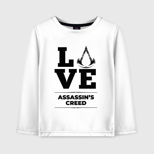 Детский лонгслив Assassins Creed love classic / Белый – фото 1