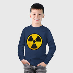 Лонгслив хлопковый детский Atomic Nuclear, цвет: тёмно-синий — фото 2