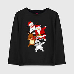 Лонгслив хлопковый детский Все герои нового года ДЭБуют, цвет: черный