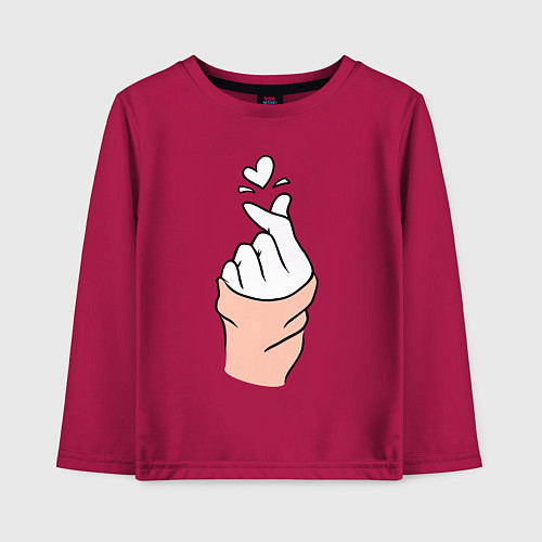 Детский лонгслив Hand click / Маджента – фото 1
