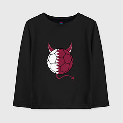 Лонгслив хлопковый детский Qatar devil, цвет: черный