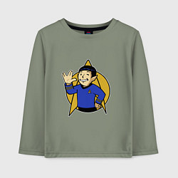 Лонгслив хлопковый детский Spoke - vault boy, цвет: авокадо