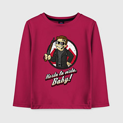Лонгслив хлопковый детский Vault boy - terminator, цвет: маджента