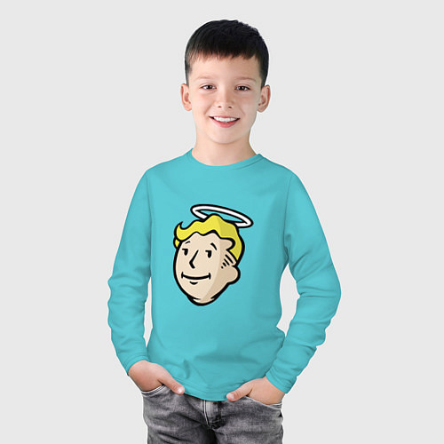 Детский лонгслив Holly vault boy / Бирюзовый – фото 3