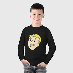 Лонгслив хлопковый детский Vault boy head, цвет: черный — фото 2