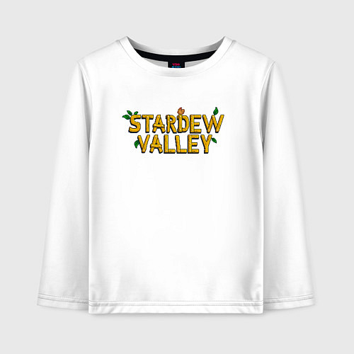 Детский лонгслив Stardew Valley logo / Белый – фото 1