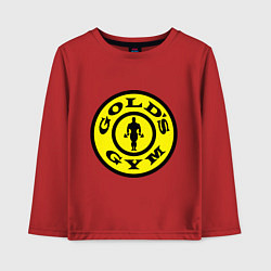 Лонгслив хлопковый детский Golds GYM, цвет: красный